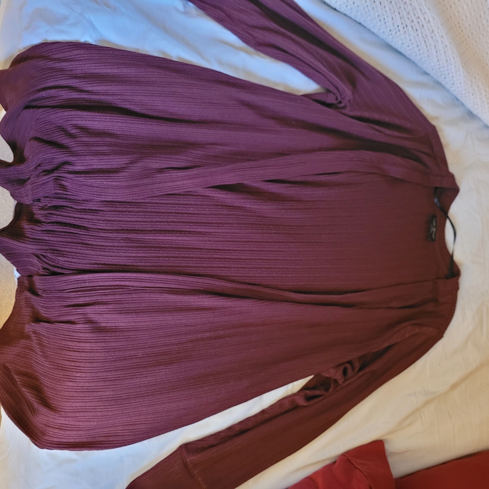 Lane Bryant Deep Red Knit Sweater